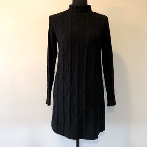 Women’s Tristan Black Long Sleeve Cable knit dress size XS